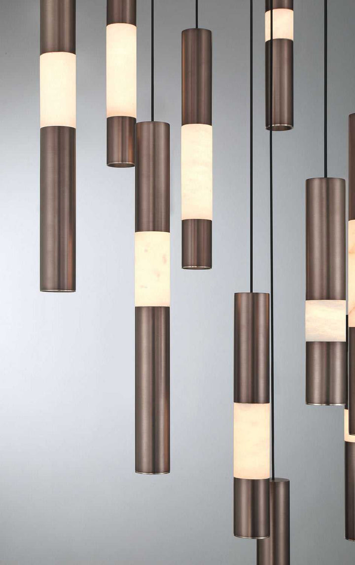 Ronda LED Chandelier in Harlow Bronze Eurofase Canada