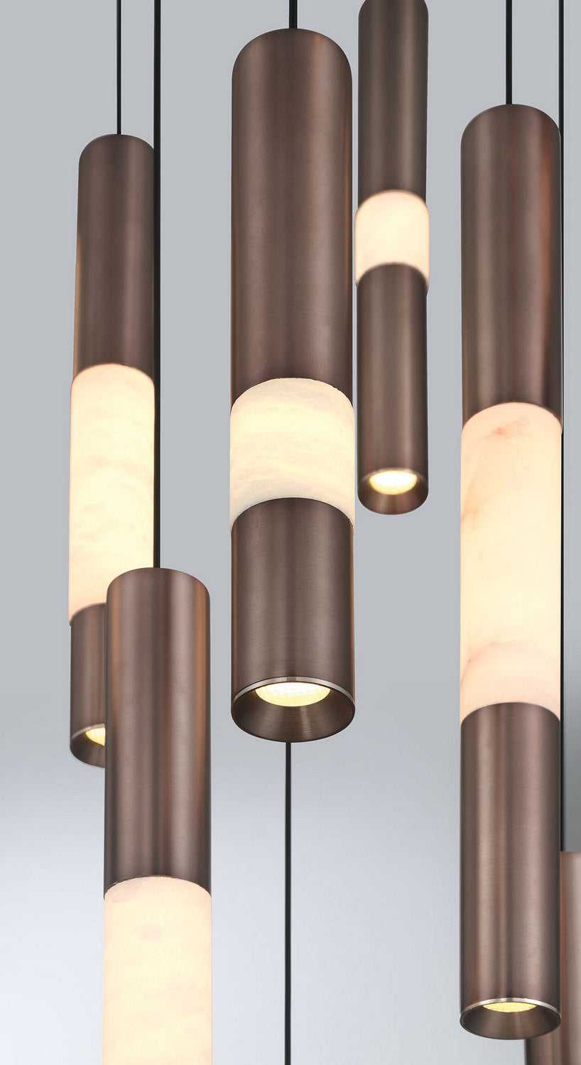 Ronda LED Chandelier in Harlow Bronze Eurofase Canada