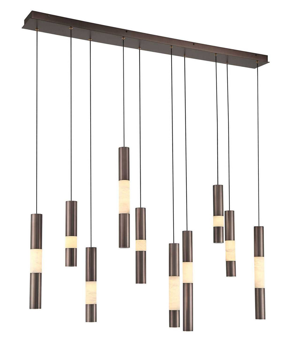 Ronda LED Linear Chandelier in Harlow Bronze Eurofase Canada