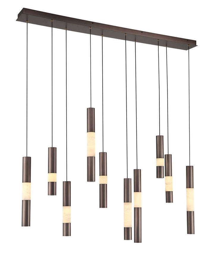 Ronda LED Linear Chandelier in Harlow Bronze Eurofase Canada