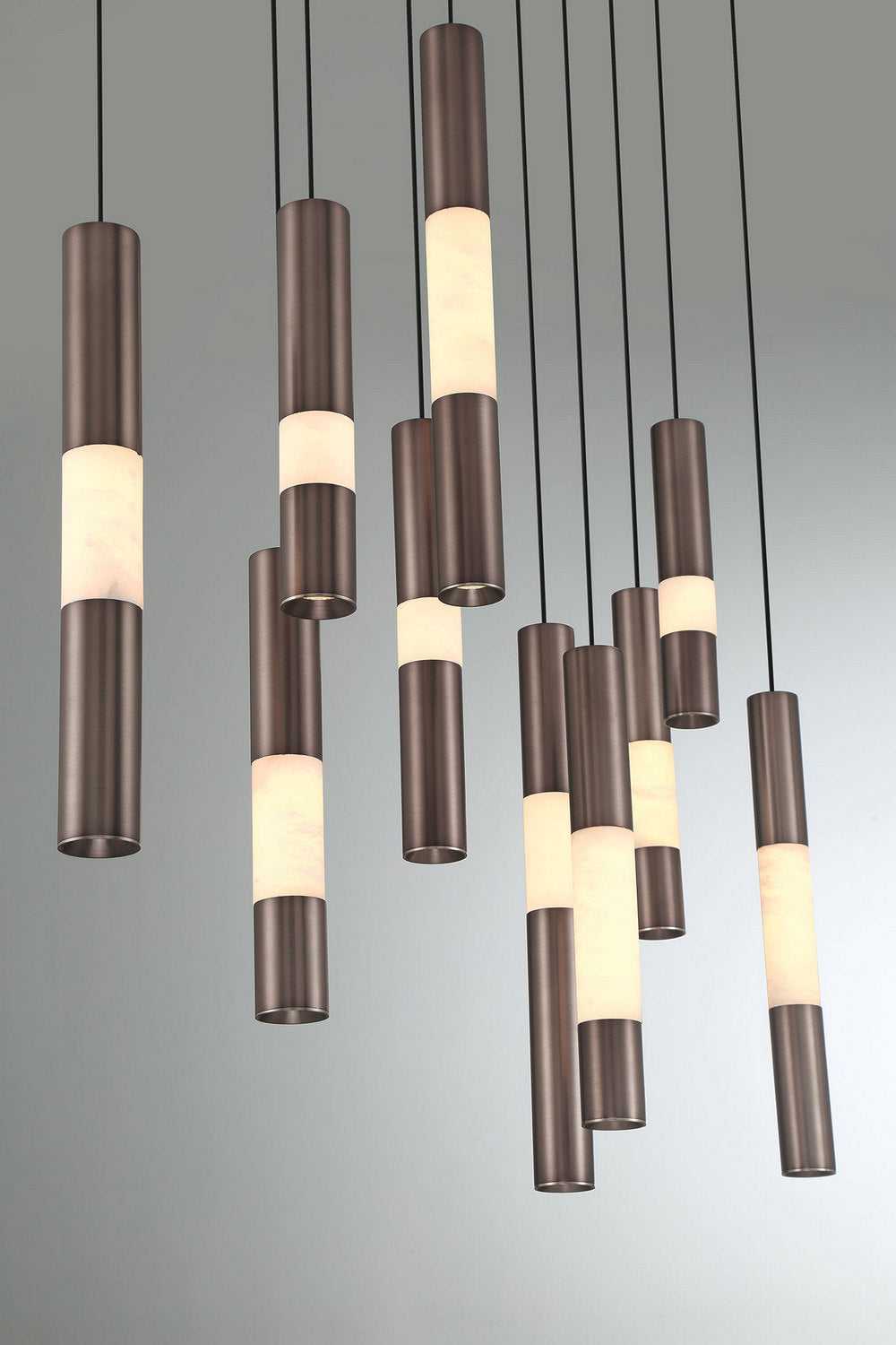 Ronda LED Linear Chandelier in Harlow Bronze Eurofase Canada