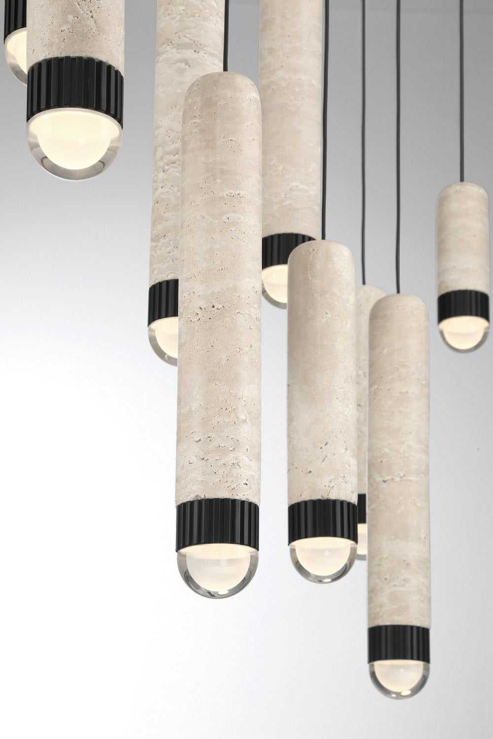 Cambre LED Linear Chandelier in Matte Black Eurofase Canada