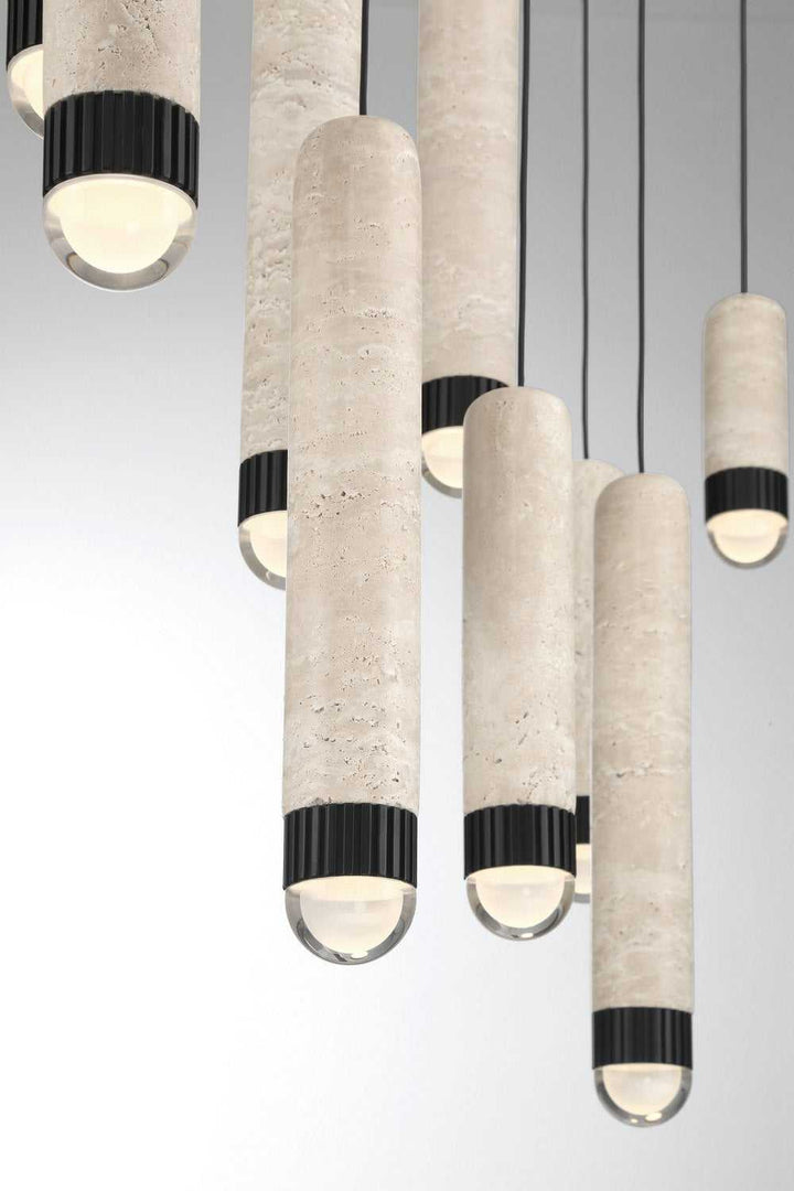 Cambre LED Linear Chandelier in Matte Black Eurofase Canada