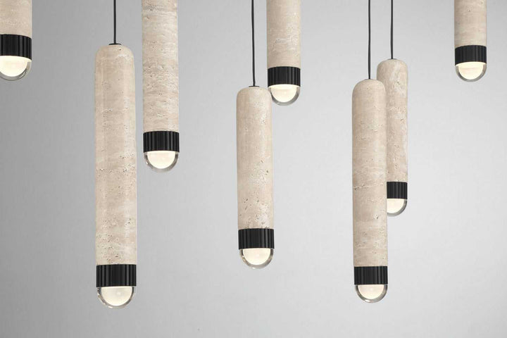 Cambre LED Linear Chandelier in Matte Black Eurofase Canada