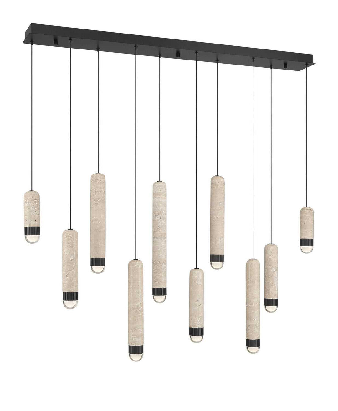 Cambre LED Linear Chandelier in Matte Black Eurofase Canada