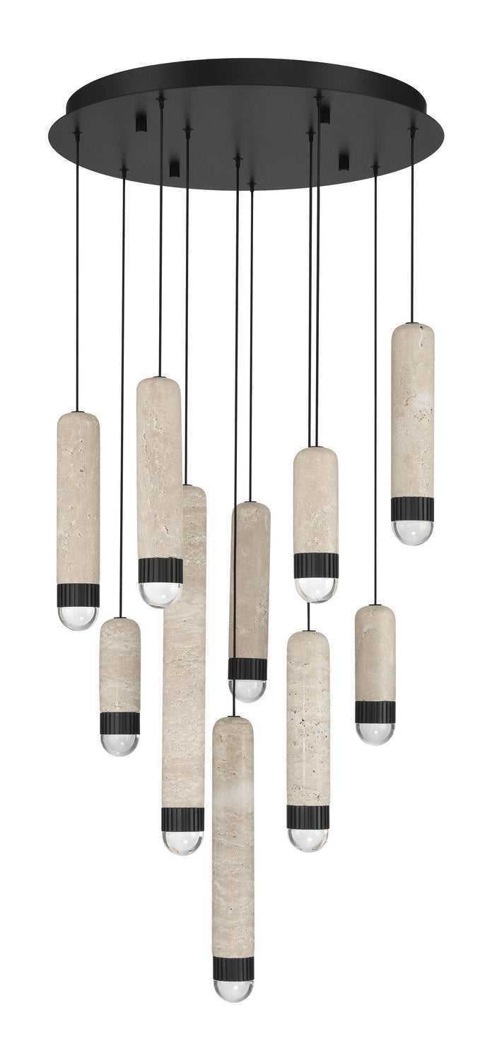 Cambre LED Chandelier in Matte Black Eurofase Canada