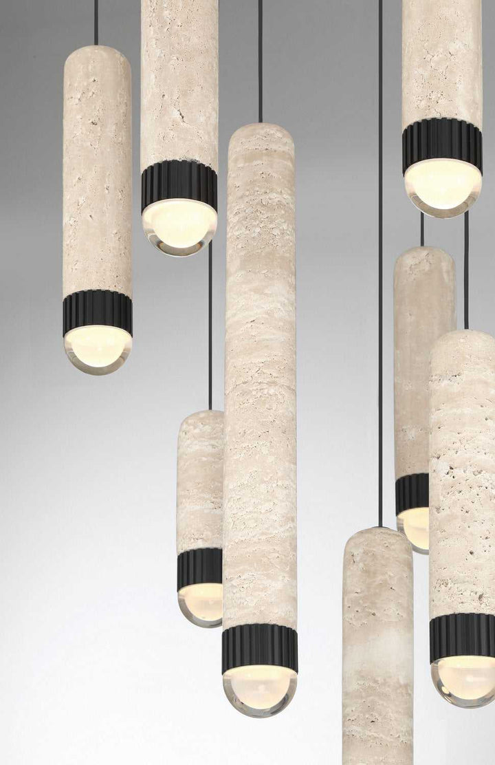 Cambre LED Chandelier in Matte Black Eurofase Canada