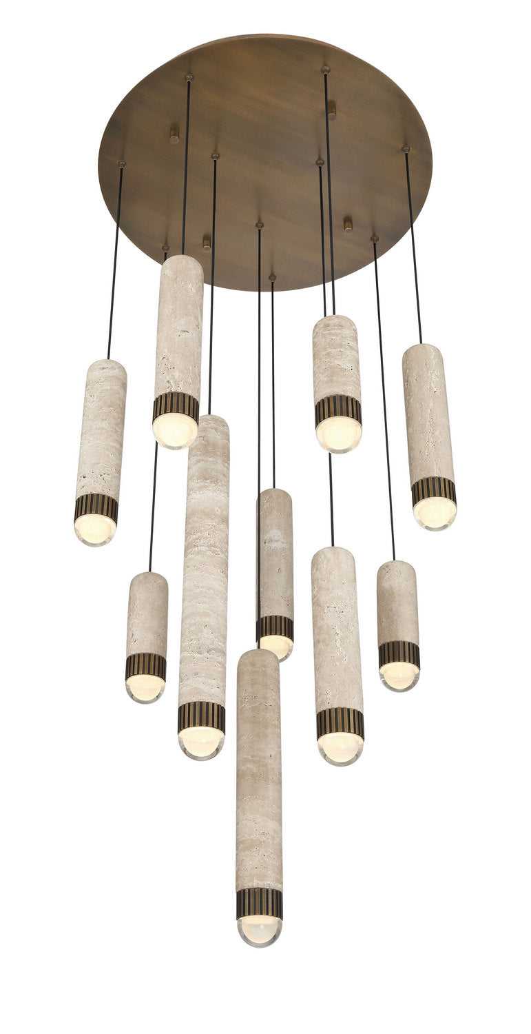 Cambre LED Chandelier in Antique Brass Eurofase Canada