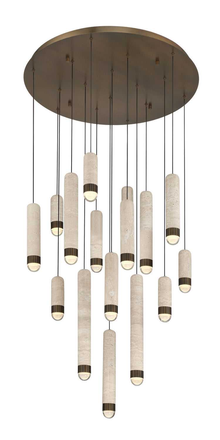 Cambre LED Chandelier in Antique Brass Eurofase Canada
