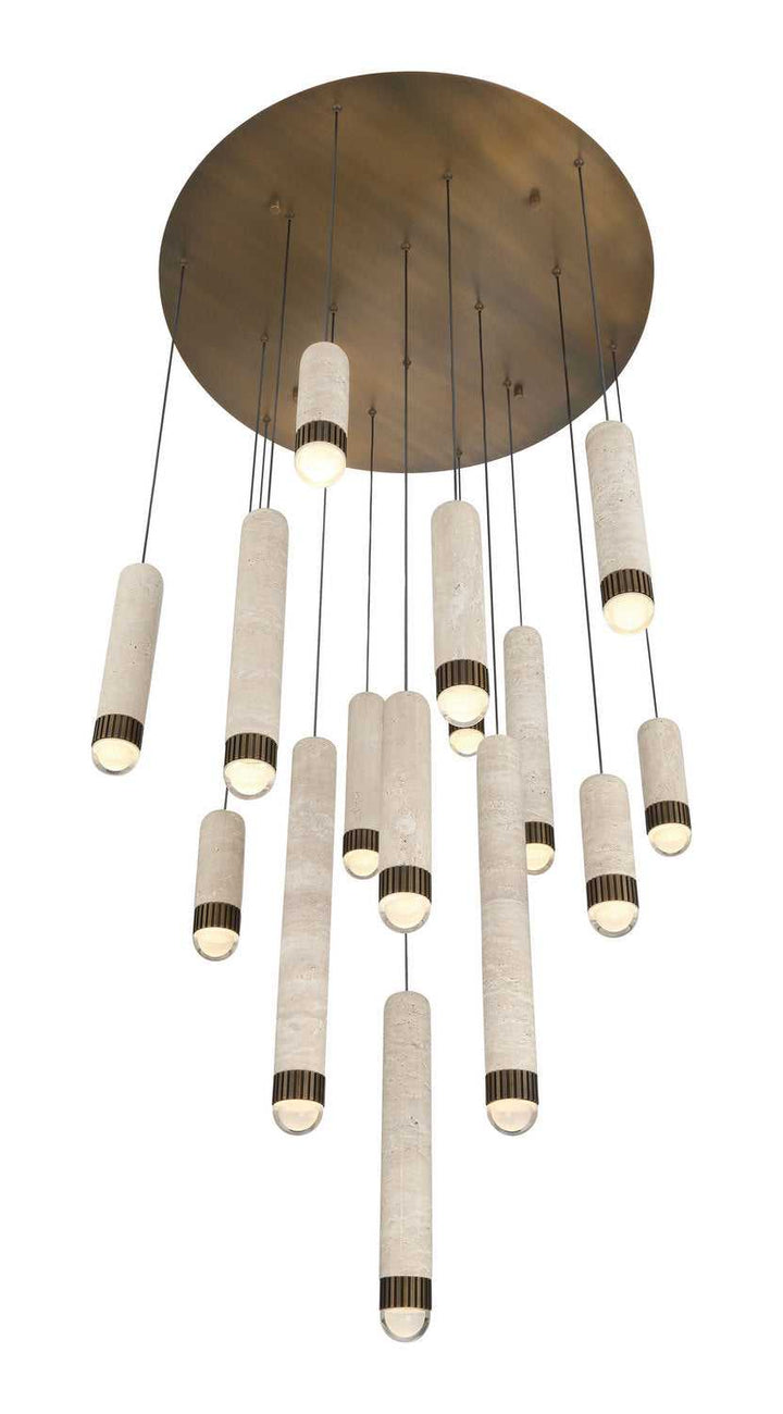 Cambre LED Chandelier in Antique Brass Eurofase Canada