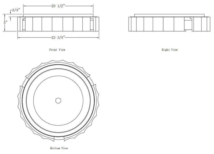 Roslington LED Flush Mount in Gold Eurofase Canada