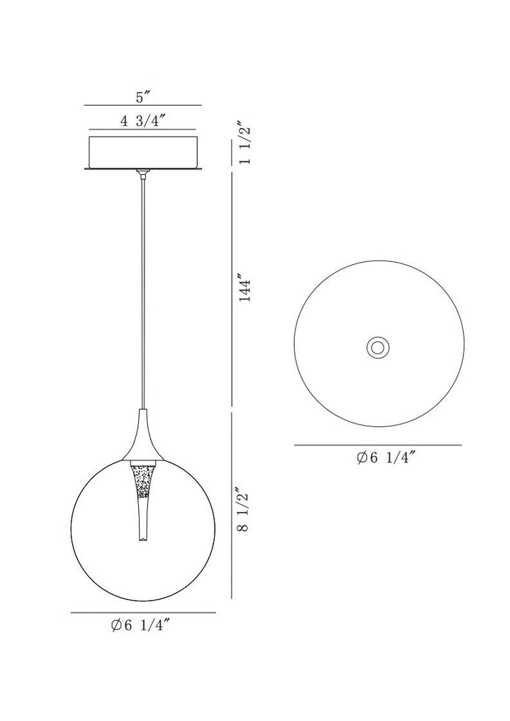 Iissa LED Pendant in Matte Black Eurofase Canada