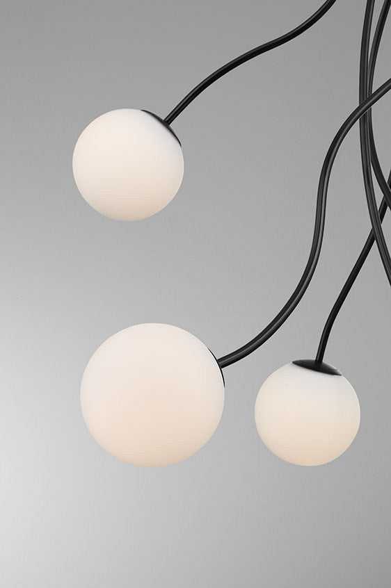 Athena LED Chandelier in Matte Black Eurofase Canada