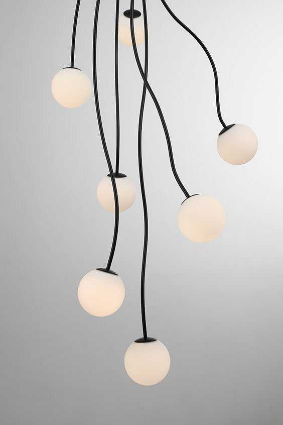 Athena LED Chandelier in Matte Black Eurofase Canada