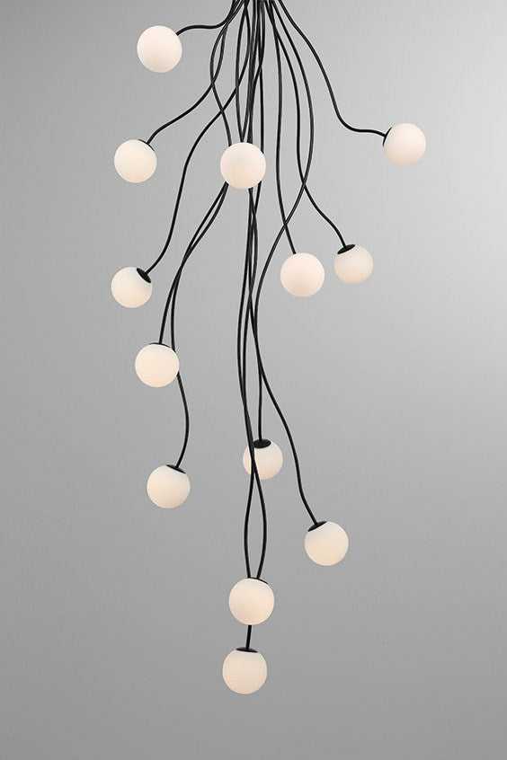 Athena LED Chandelier in Matte Black Eurofase Canada
