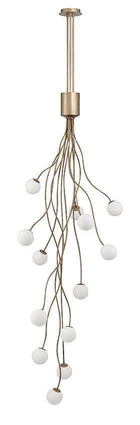 Athena LED Chandelier in Antique Gold Eurofase Canada