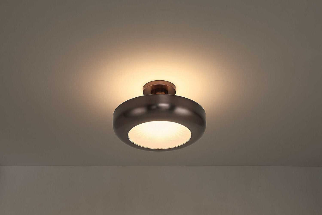 Macey LED Semi-Flush Mount in Harlow Bronze Eurofase Canada