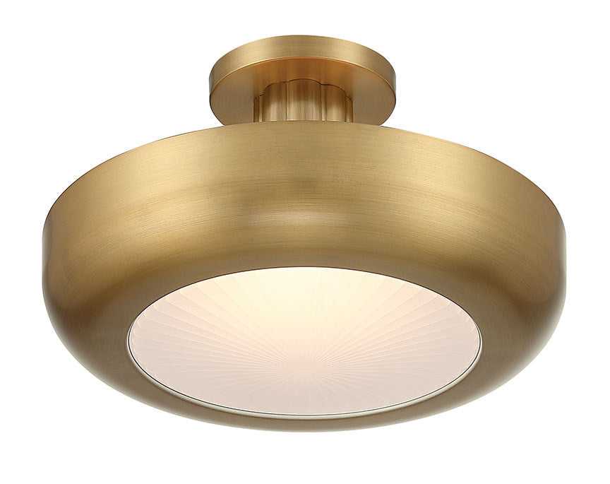 Macey LED Semi-Flush Mount in Antique Brass Eurofase Canada