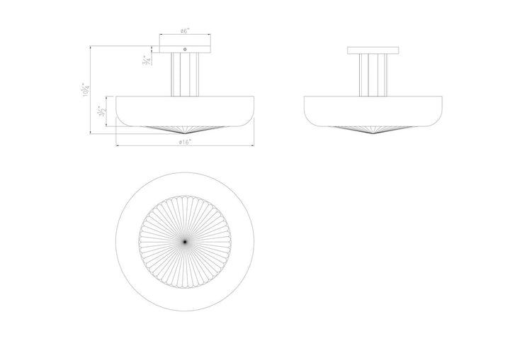 Macey LED Semi-Flush Mount in Antique Brass Eurofase Canada