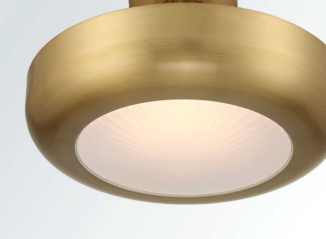 Macey LED Semi-Flush Mount in Antique Brass Eurofase Canada
