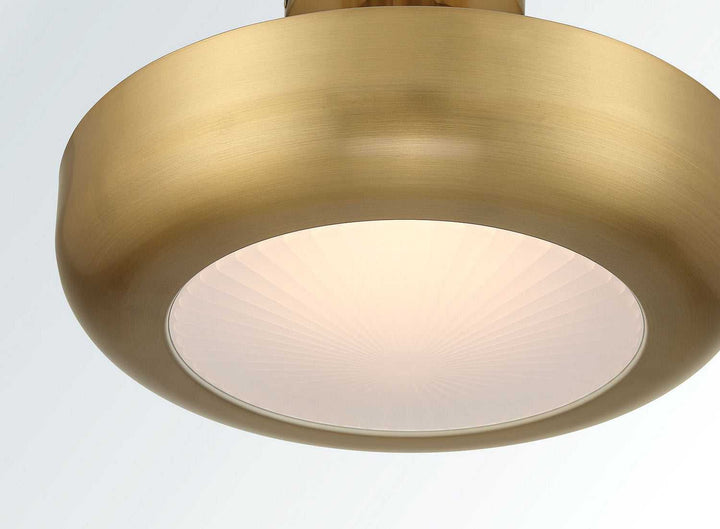 Macey LED Semi-Flush Mount in Antique Brass Eurofase Canada