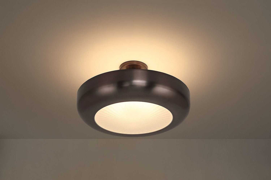 Macey LED Semi-Flush Mount in Harlow Bronze Eurofase Canada