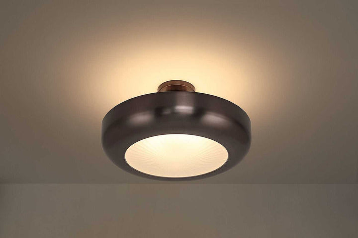 Macey LED Semi-Flush Mount in Harlow Bronze Eurofase Canada