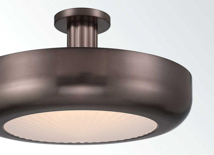 Macey LED Semi-Flush Mount in Harlow Bronze Eurofase Canada