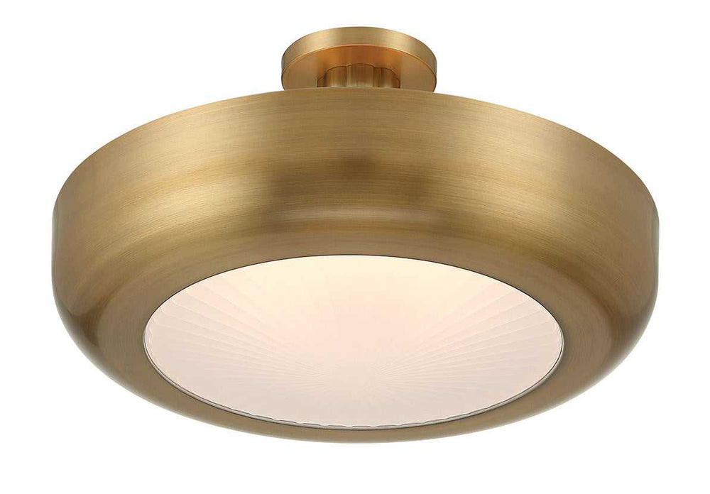 Macey LED Semi-Flush Mount in Antique Brass Eurofase Canada