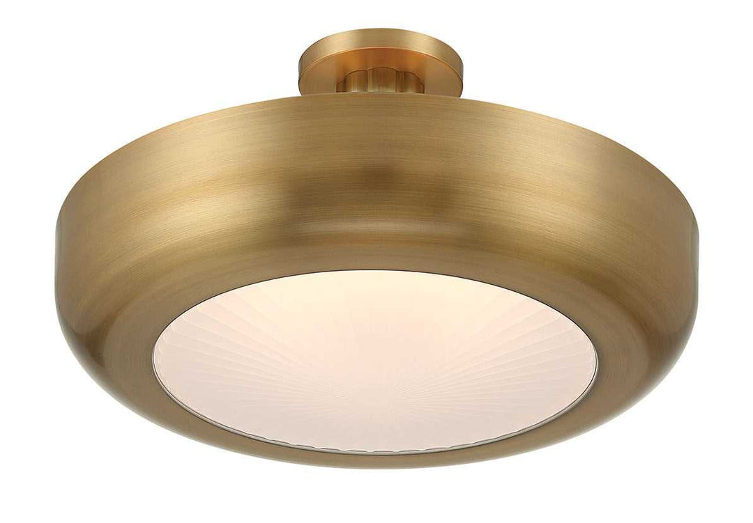 Macey LED Semi-Flush Mount in Antique Brass Eurofase Canada