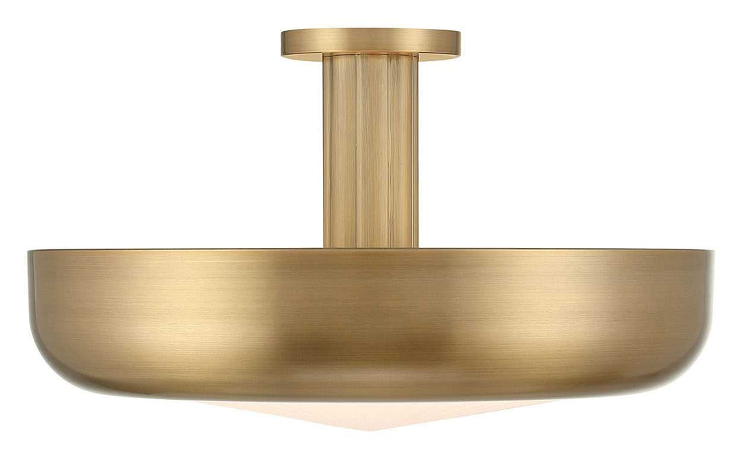 Macey LED Semi-Flush Mount in Antique Brass Eurofase Canada