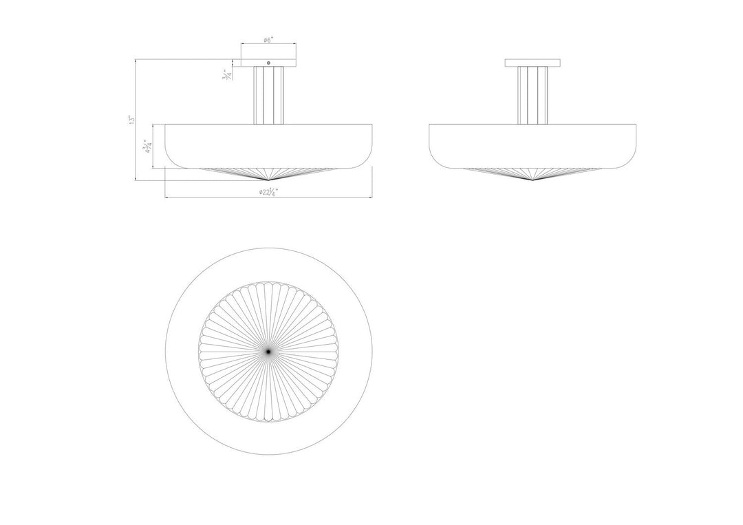 Macey LED Semi-Flush Mount in Antique Brass Eurofase Canada