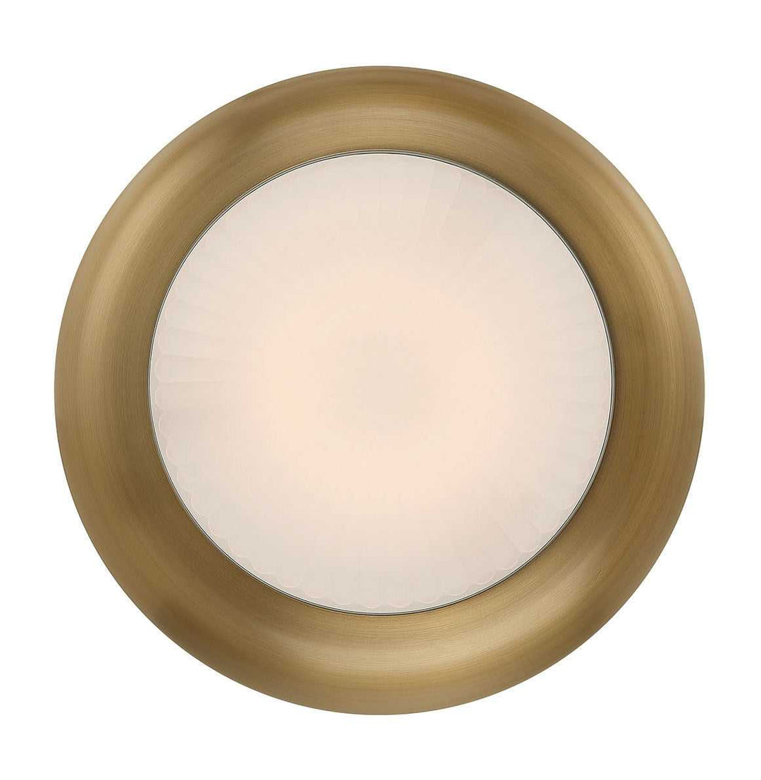 Macey LED Semi-Flush Mount in Antique Brass Eurofase Canada