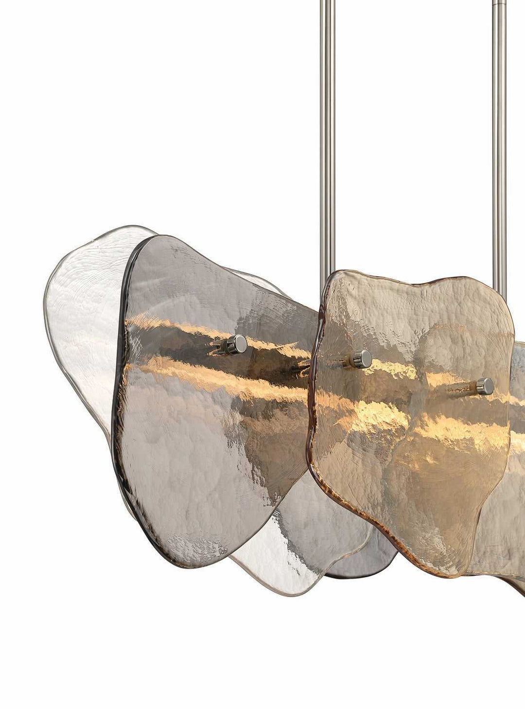 Grotto LED Linear Chandelier in Polished Nickel Eurofase Canada