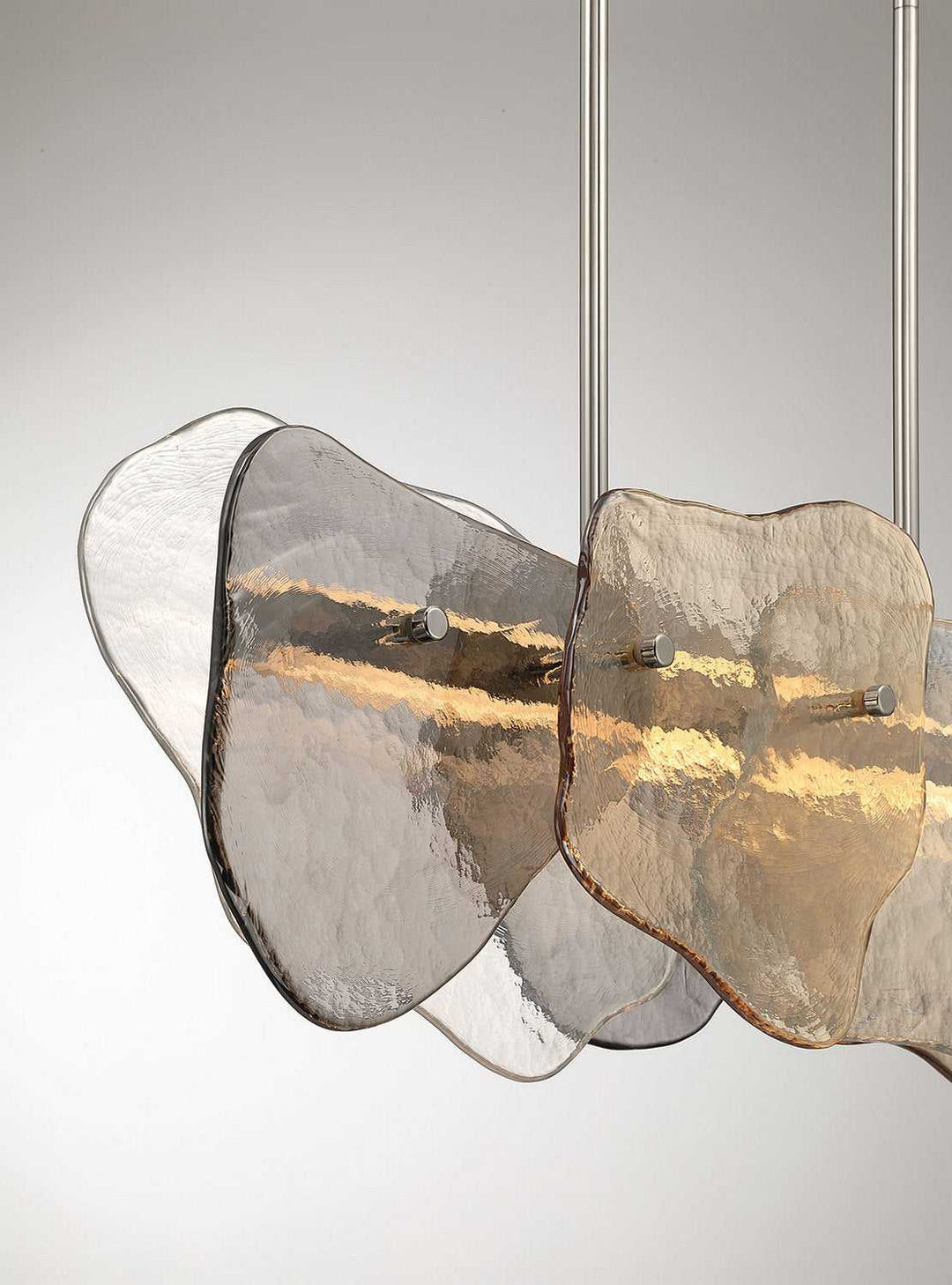 Grotto LED Linear Chandelier in Polished Nickel Eurofase Canada