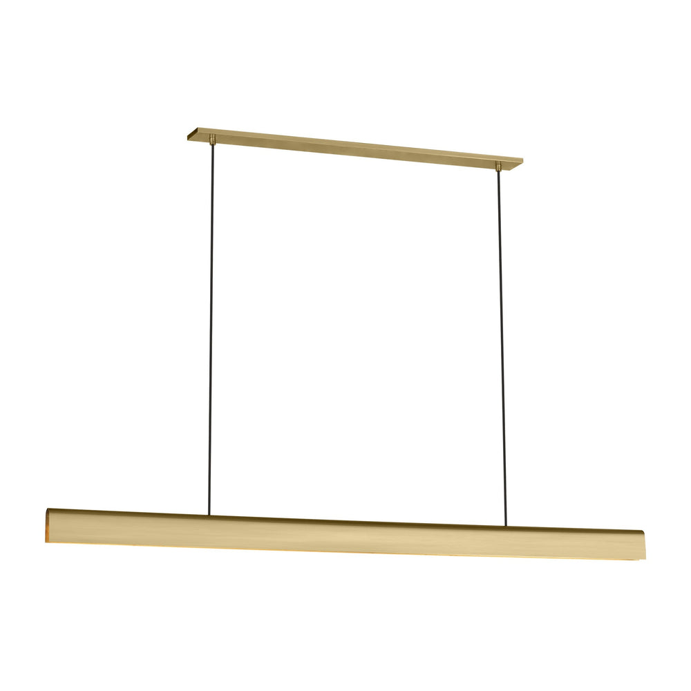 Cloak LED Linear Chandelier in Hand-Rubbed Antique Brass Visual Comfort Modern