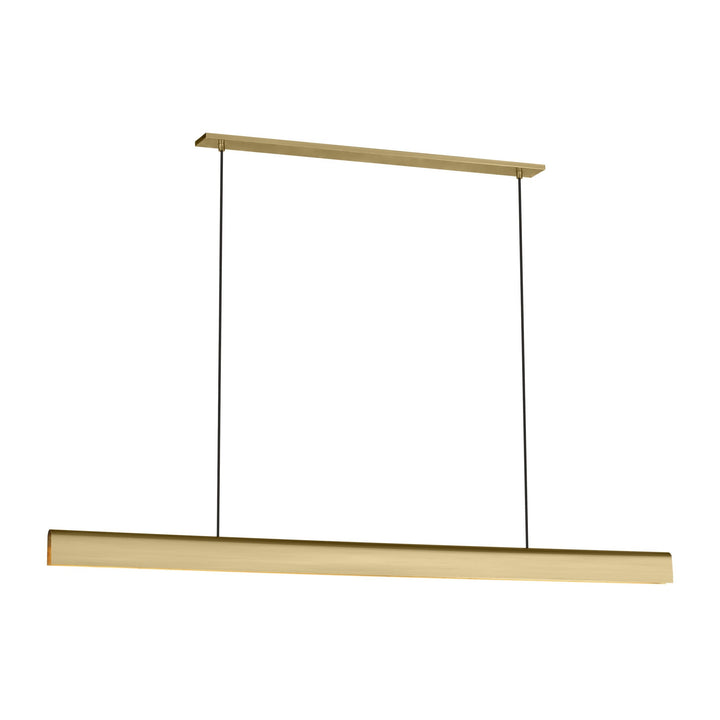 Cloak LED Linear Chandelier in Hand-Rubbed Antique Brass Visual Comfort Modern