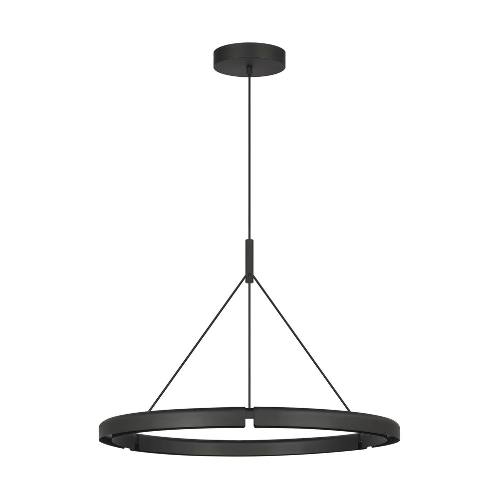 Cloak LED Chandelier in Nightshade Black Visual Comfort Modern