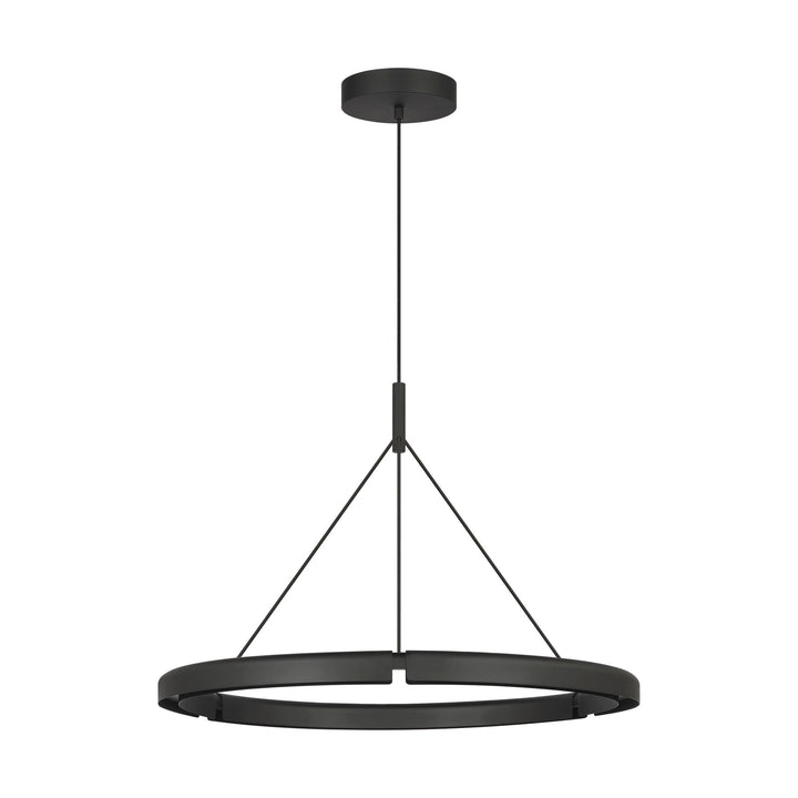 Cloak LED Chandelier in Nightshade Black Visual Comfort Modern