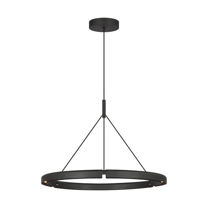 Cloak LED Chandelier in Nightshade Black Visual Comfort Modern