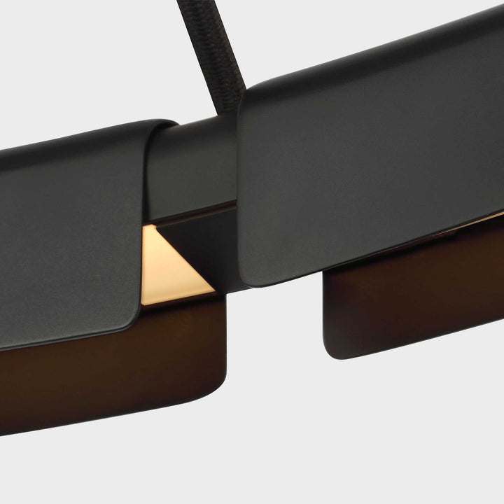 Cloak LED Chandelier in Nightshade Black Visual Comfort Modern