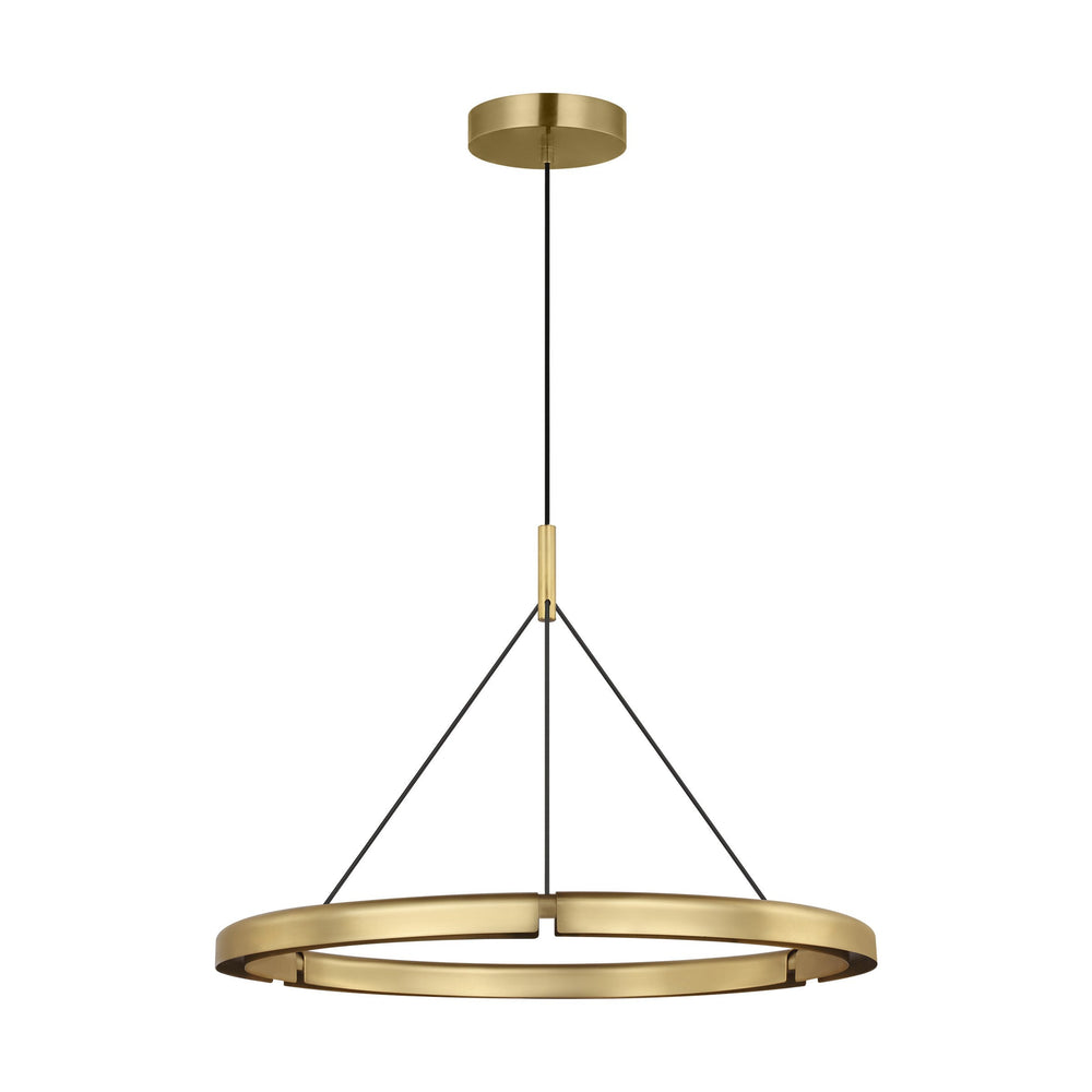 Cloak LED Chandelier in Hand-Rubbed Antique Brass Visual Comfort Modern