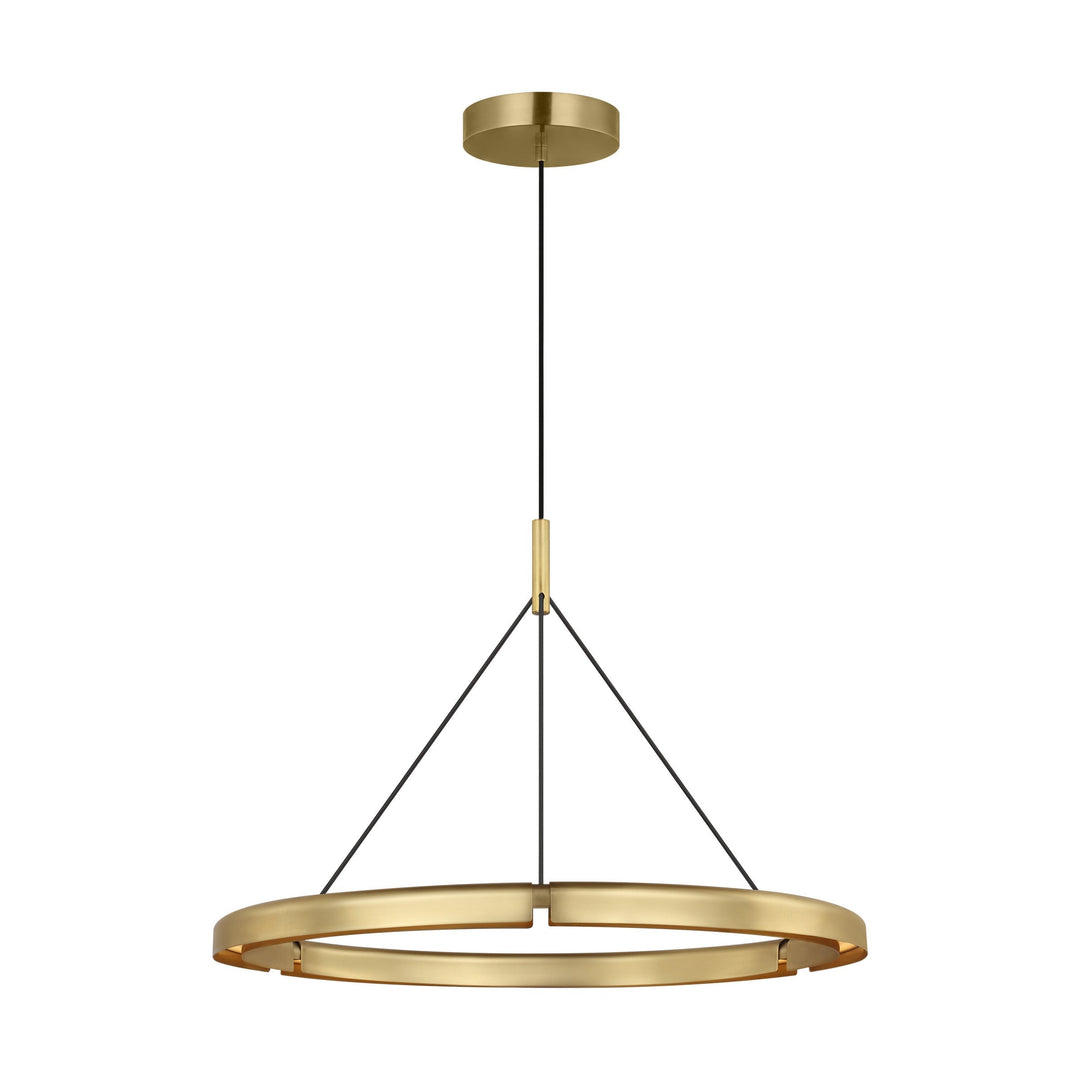 Cloak LED Chandelier in Hand-Rubbed Antique Brass Visual Comfort Modern