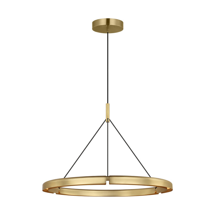 Cloak LED Chandelier in Hand-Rubbed Antique Brass Visual Comfort Modern