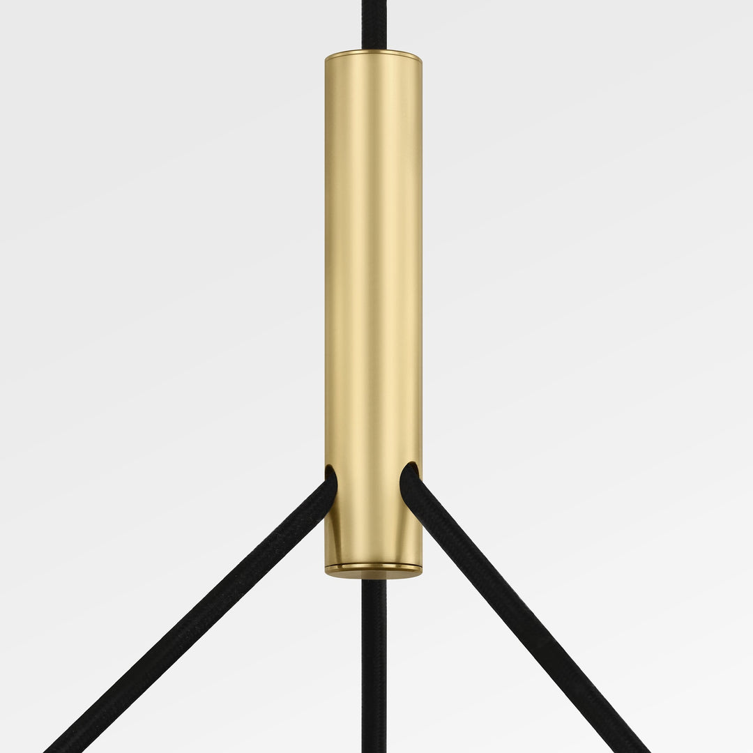 Cloak LED Chandelier in Hand-Rubbed Antique Brass Visual Comfort Modern