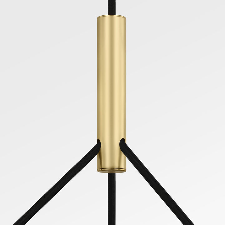 Cloak LED Chandelier in Hand-Rubbed Antique Brass Visual Comfort Modern