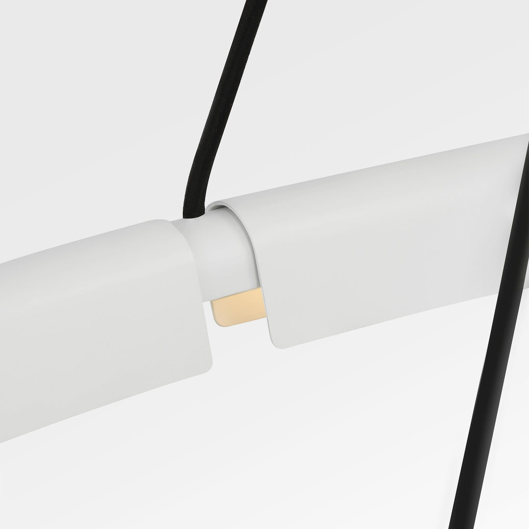 Cloak LED Chandelier in Matte White Visual Comfort Modern