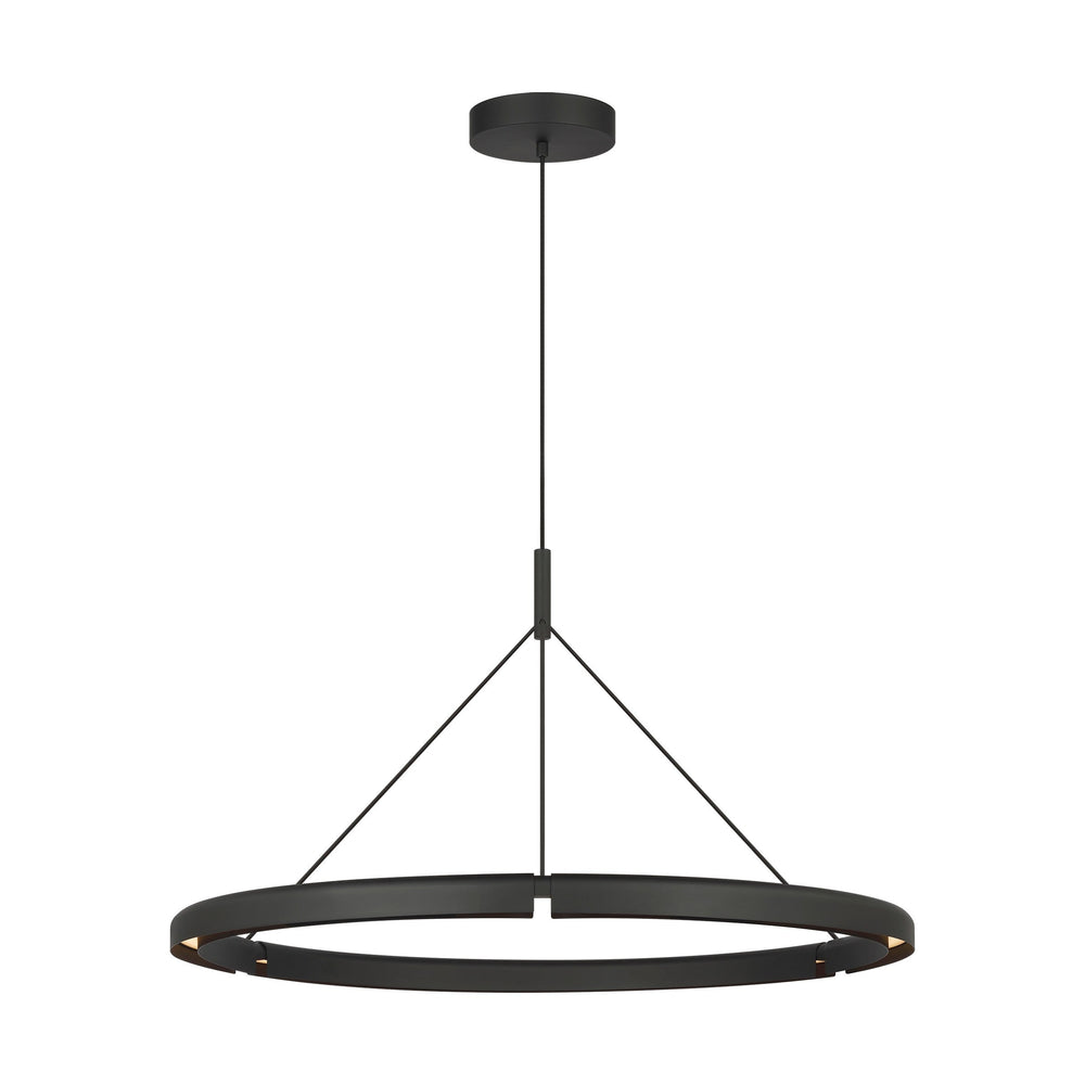 Cloak LED Chandelier in Nightshade Black Visual Comfort Modern