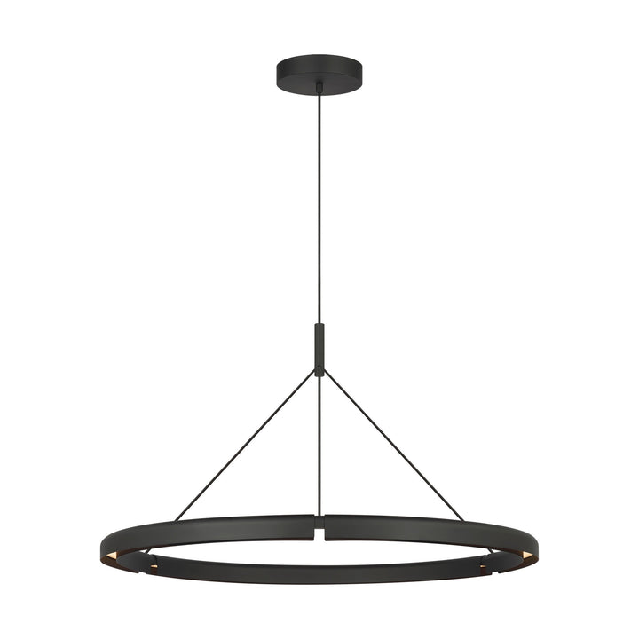 Cloak LED Chandelier in Nightshade Black Visual Comfort Modern