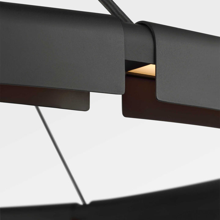 Cloak LED Chandelier in Nightshade Black Visual Comfort Modern